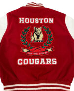 Houston Cougars True Well Ever Be Varsity Jacket Featuring Chenille embroidered work.