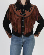 Vintage Diamond Leathers Western fringed Suede Jacket