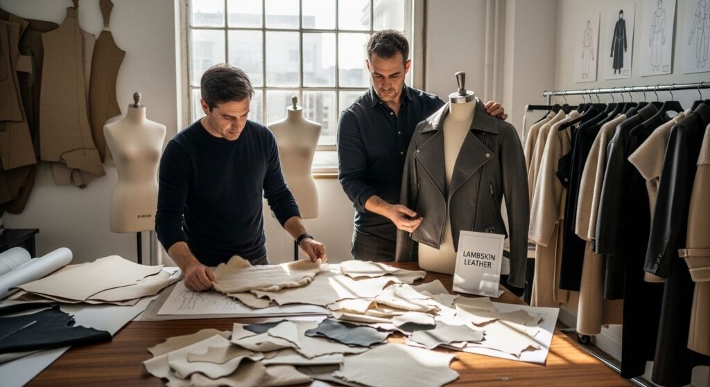 lambskin leather fashion studio