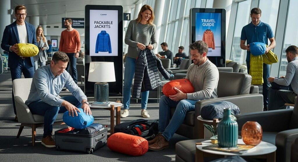 packable jackets airport travel