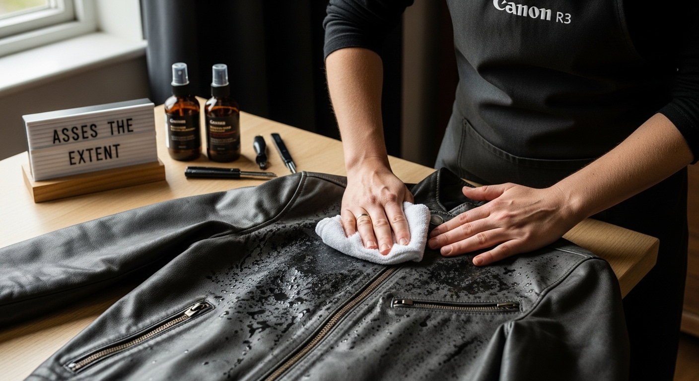 drying wet leather
