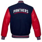 Navy Red Florida Panthers Varsity Jacket (Back)