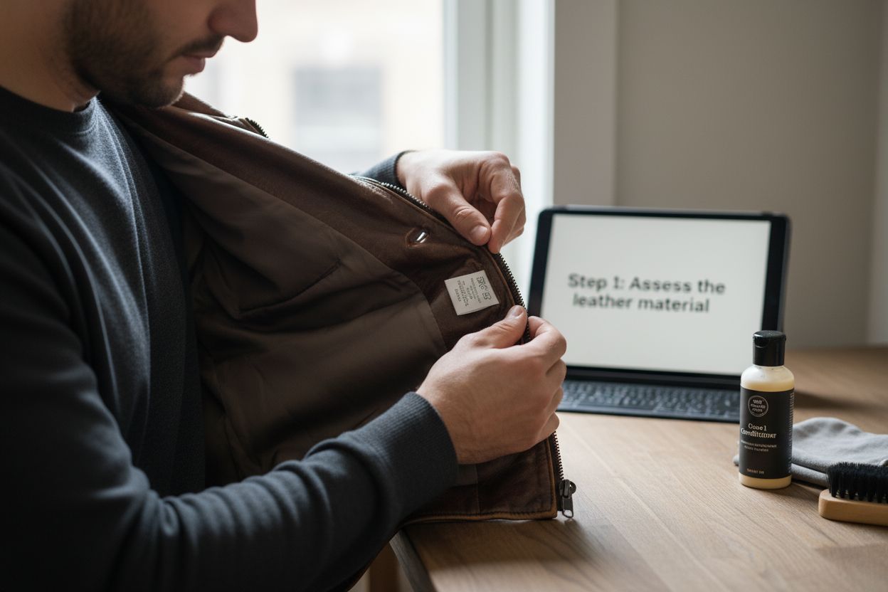 leather jacket care label