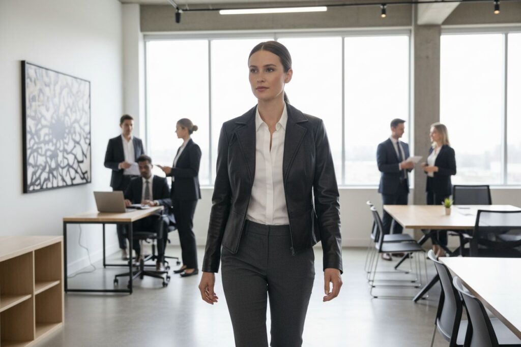 professional thin leather jacket