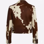 Cowhide Hair-On Brown Biker Leather Jacket (Back) (1)