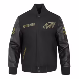 Philadelphia-Eagles-Black-Gold-Varsity-Jacket-Front