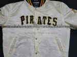 Pittsburgh Pirates White Satin Jacket Front view with Chest Measurement
