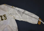 Pittsburgh Pirates White Satin Jacket Left Side view with Sleeve Measurement