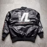 Headgear Victory Lap Nipsey Hussle Black Satin Jacket (Back)
