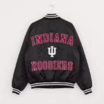 Indiana Hoosiers Black Full Snap Jacket (Back)