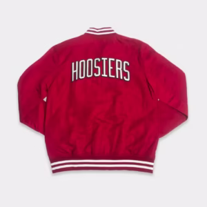 Indiana Hoosiers Drop Shadow Logo Bomber Jacket Back