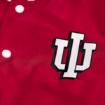 Indiana Hoosiers Drop Shadow Logo Bomber Jacket Left Chest Logo