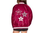 Indiana Hoosiers Satin Letterman Bomber Jacket (Back)