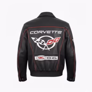 Rare C5 Z06 Black Corvette Leather Jacket Back