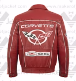 Rare C5 Z06 Red Corvette Leather Jacket Back