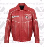 Rare C5 Z06 Red Corvette Leather Jacket Front