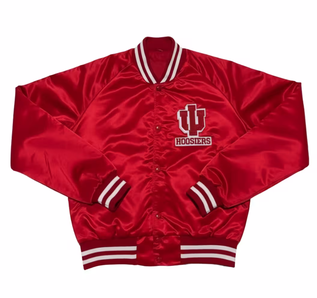 Vintage Indiana Hoosiers Red Satin Jacket (1) Vintage Indiana Hoosiers Red Satin Jacket