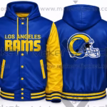LOS ANGELES RAMS text on the front, and helmet logo on the back.