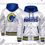 LOS ANGELES RAMS text on the front, and helmet logo on the back.