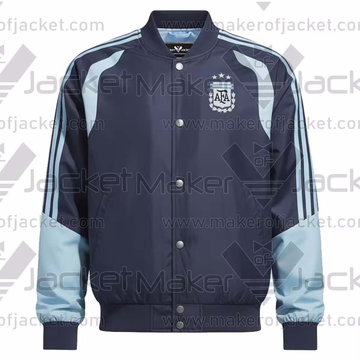 Argentina FIFA World Cup 2026 Two Tone Satin Jacket Front