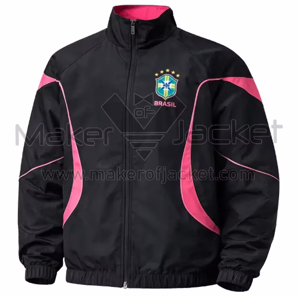 Brazil FIFA World Cup 2026 Black Anthem Jacket Front