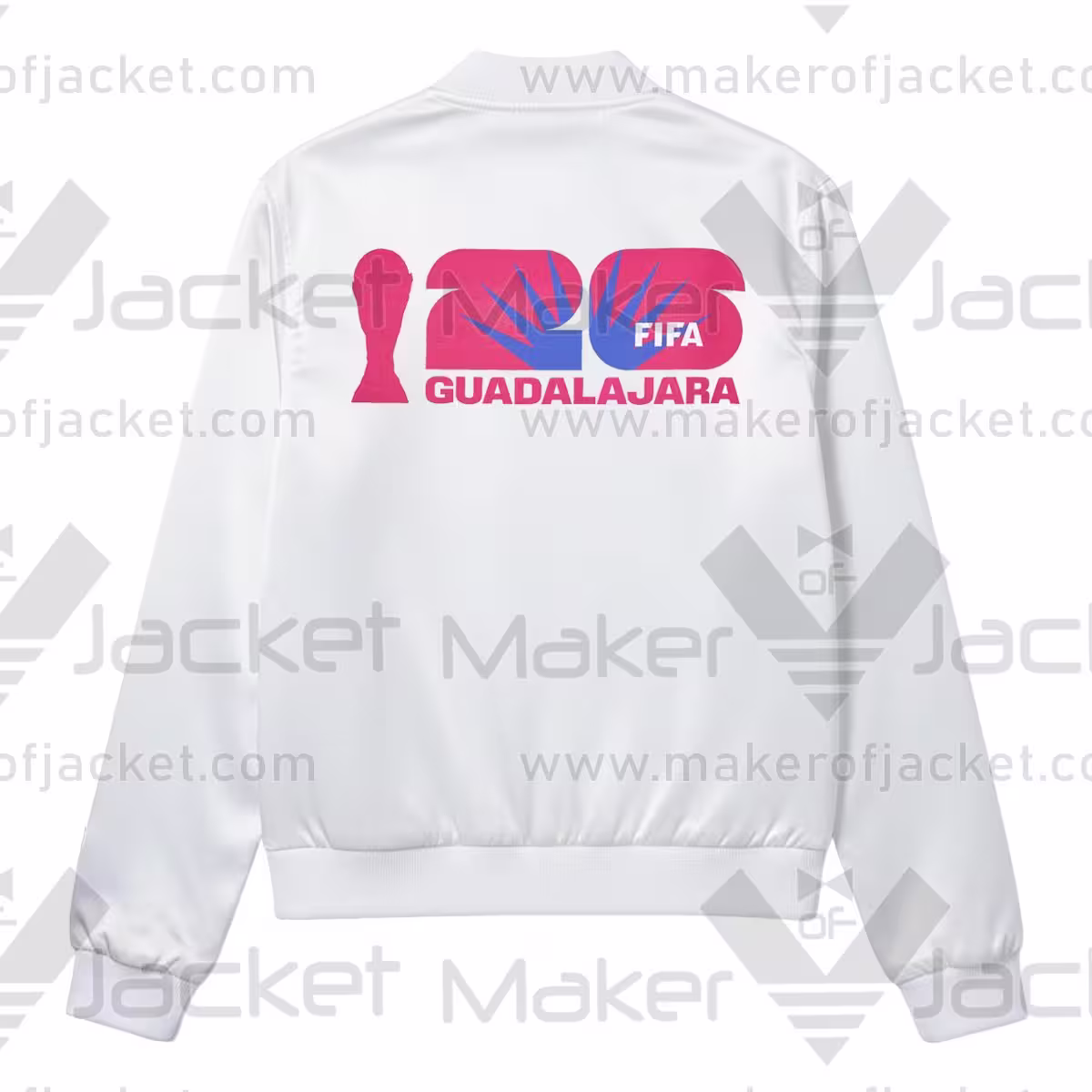 FIFA World Cup 2026 Guadalajara White Satin Jacket Back