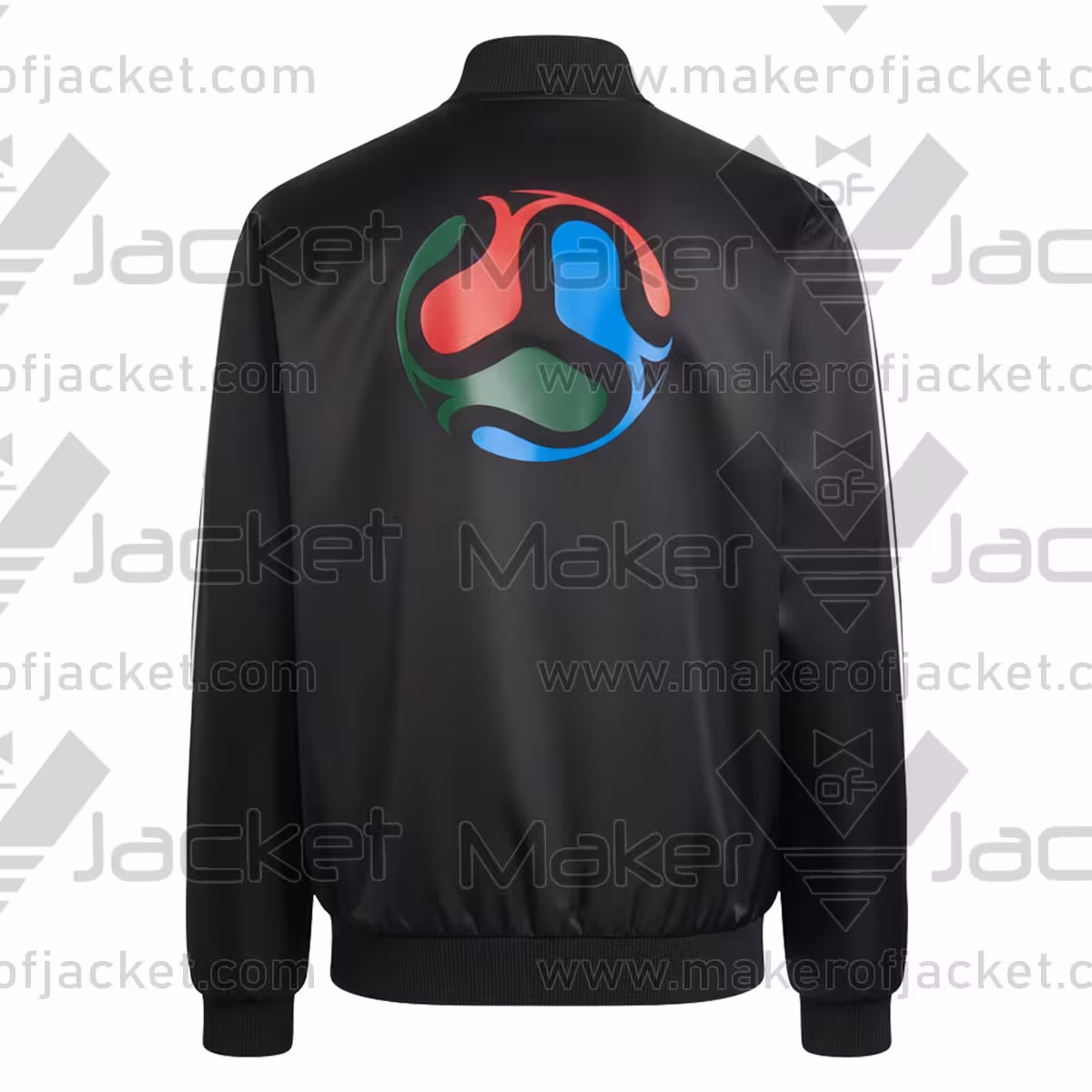 FIFA World Cup 2026 Host Edition Black Satin Jacket Back