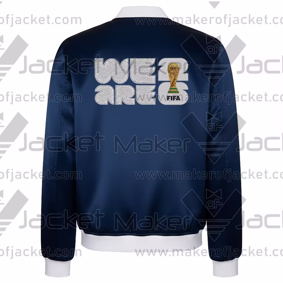 FIFA World Cup We Are 26 Navy Satin Jacket Back