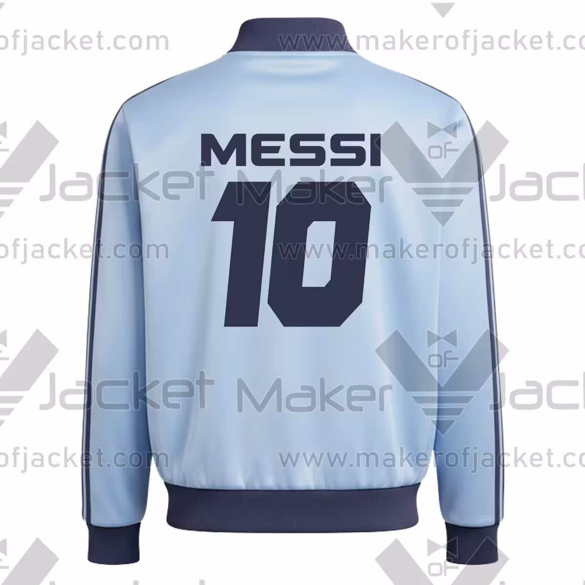Lionel Messi FIFA World Cup 2026 Blue Satin Jacket Back