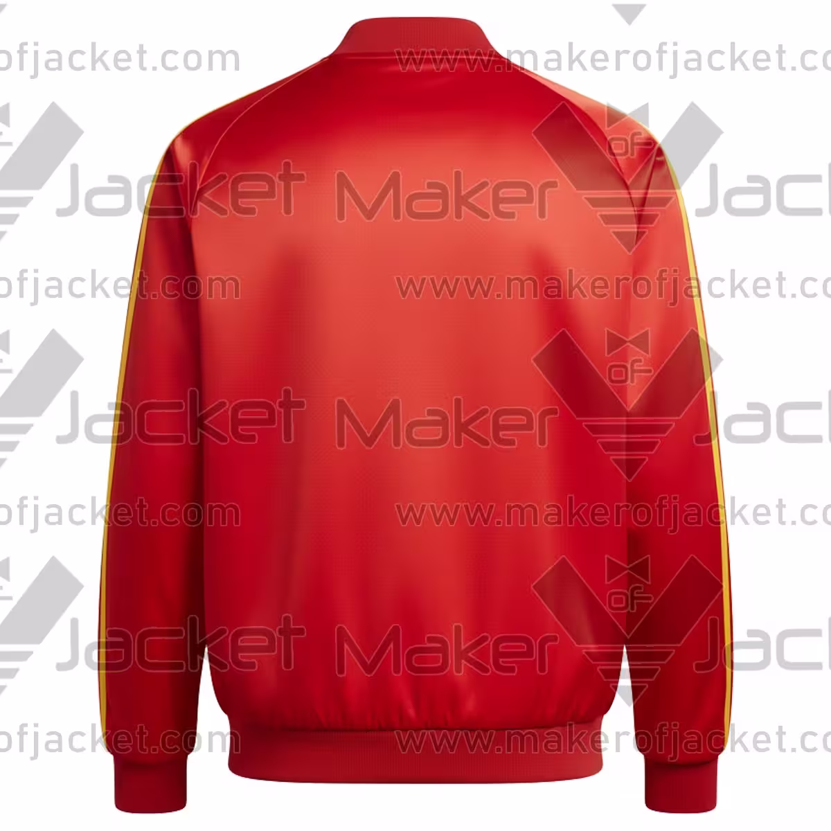 Spain FIFA World Cup 2026 Red Satin Jacket Back