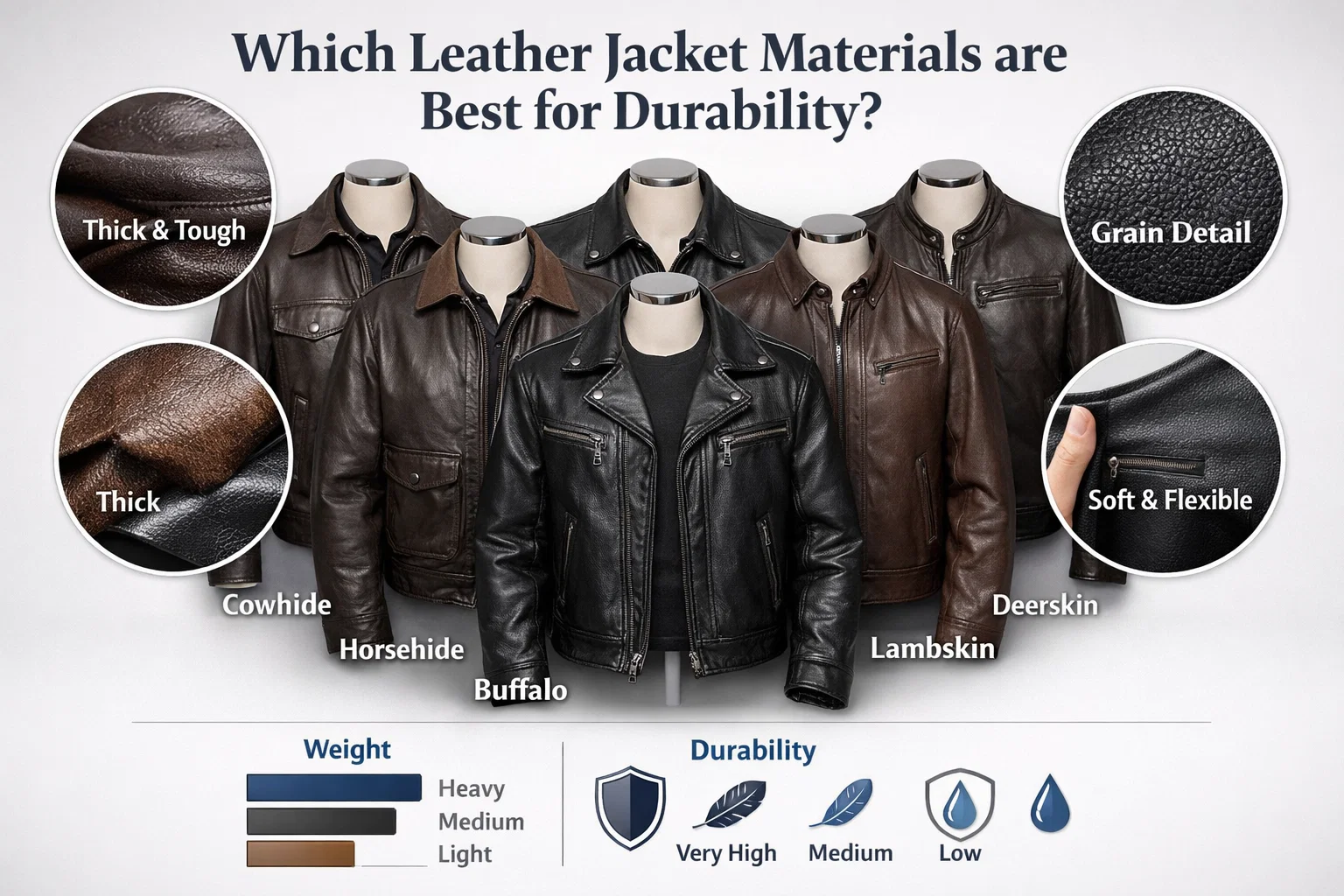 Which Leather Jacket Materials are Best for Durability