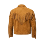 back view of Fringe Suede Jacket