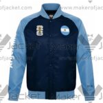 Argentina FIFA World Cup 2026 Full Snap Satin Jacket front view with argentina and FIFA 26 logos.