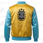 Argentina FIFA World Cup 2026 Yellow Blue Satin Jacket Back