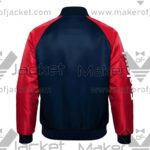 England FIFA World Cup 2026 Full Snap Satin Jacket Back view with England Spelling on right sleeve.