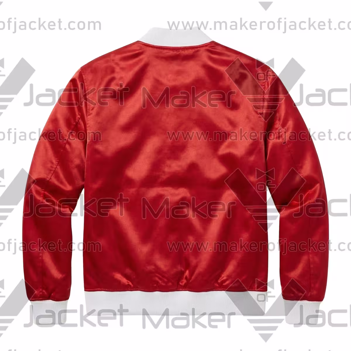 FIFA World Cup 2026 Canada Red Satin Jacket Back