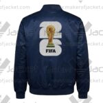 FIFA World Cup 2026 Navy Satin Jacket Back