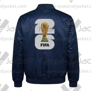 FIFA World Cup 2026 Navy Satin Jacket Back