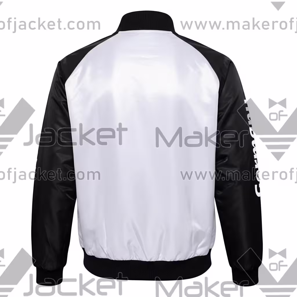 Germany FIFA World Cup 2026 Full Snap Satin Jacket Back view with Germany Spelling on right sleeve.
