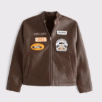 McLaren F1 1963 Motorsport Racing Brown Leather Jacket