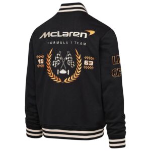McLaren F1 Ready To Drive Black Varsity Jacket (Back)