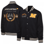 McLaren F1 Ready To Drive Black Varsity Jacket (Front and Back)