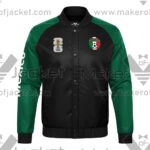 Mexico FIFA World Cup 2026 Full Snap Satin Jacket front view with mexico and FIFA 26 logos.