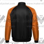 Netherlands FIFA World Cup 2026 Full Snap Satin Jacket Back view with Netherlands Spelling on right sleeve.