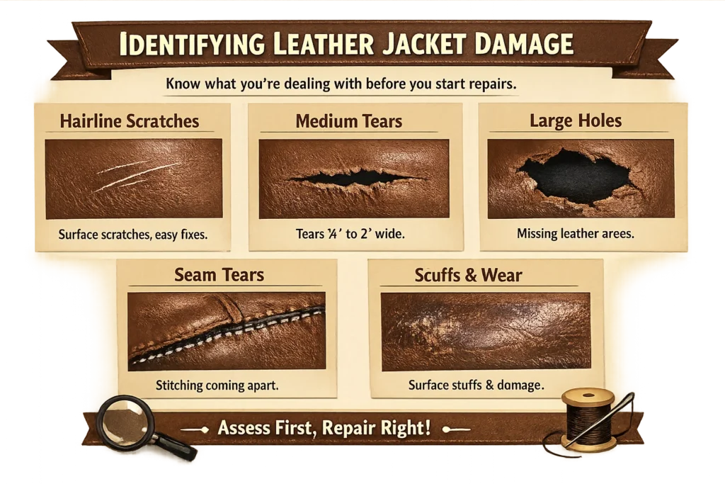 leather jacket identiers infographic