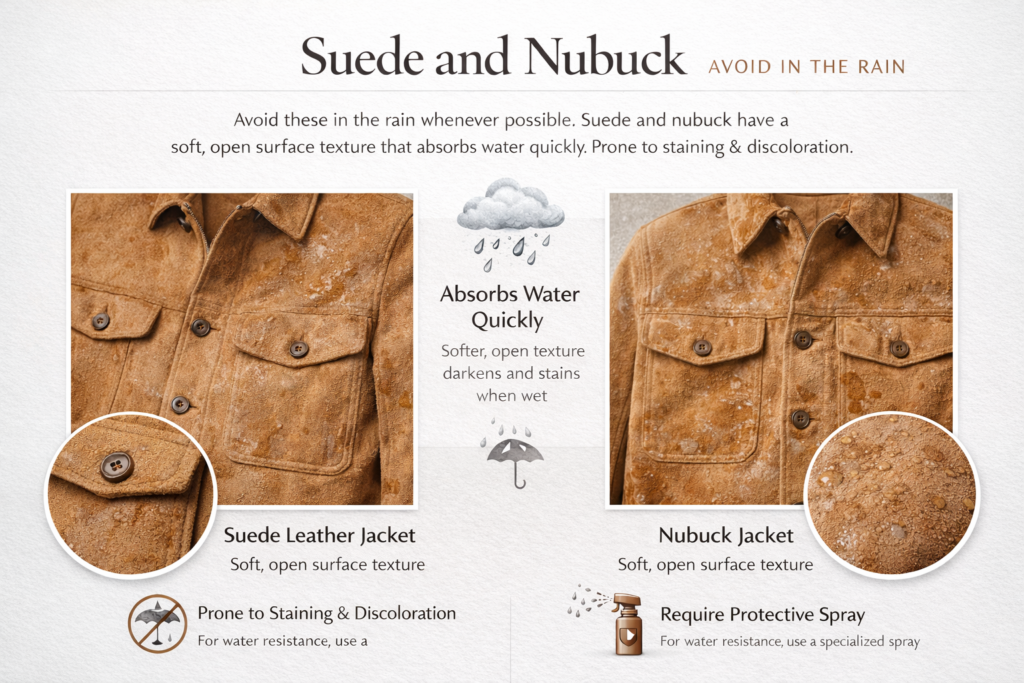 Suede and nubuck care infographic
