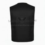 Aladdin Superhero Cosplay Black Vest back view in purple cotton fabric inspired by Aladdin cosplay outfit