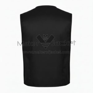 Aladdin Superhero Cosplay Black Vest back view in purple cotton fabric inspired by Aladdin cosplay outfit