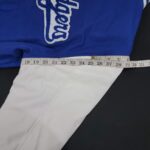 MLB LA Dodgers women varsity jacket Back view of Armpits measurement.