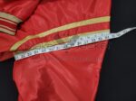 Ralph Lauren Polo Ball red satin jacket armpits view of measurement.